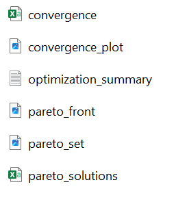 Pareto Front Folder Structure